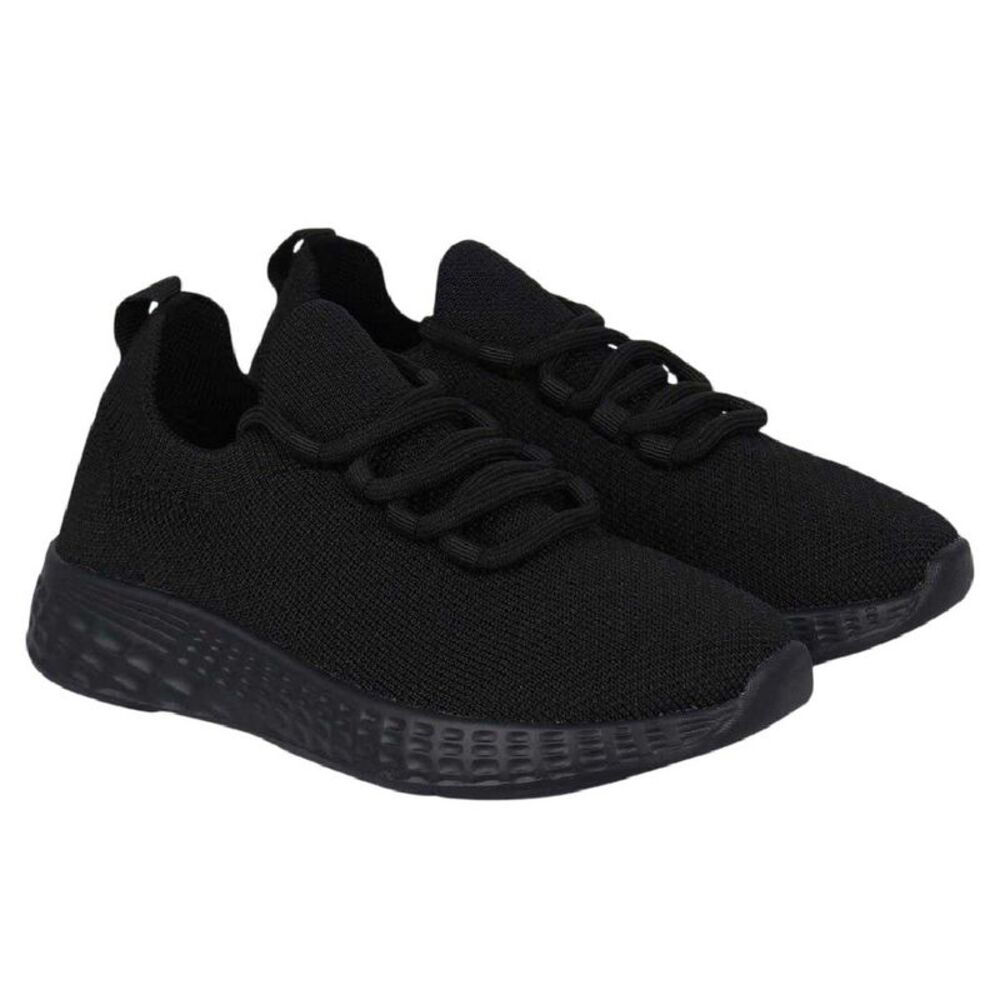 Fabric Childrens/Kids Santo Knitted Sneakers / Black